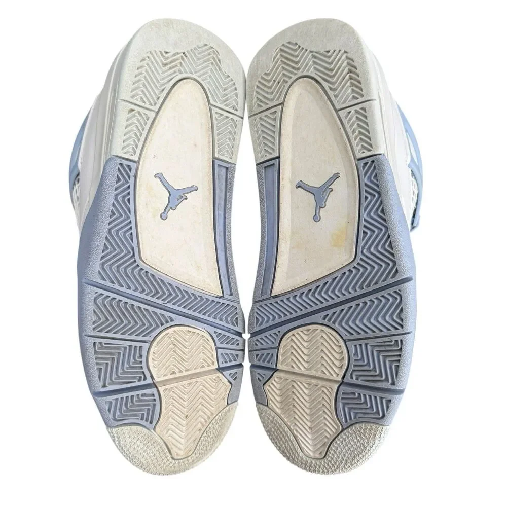 Nike Air Jordan 4 Retro Wmns 11/M 9.5 HV0823-100 White Alumin Blue Forget Me Not